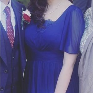 Navy blue long maxi dress. Worn once